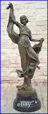 Figurine De Collection En Bronze Art Déco Femme Dansante Fait Main