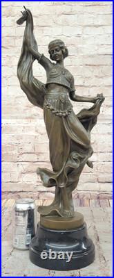 Figurine De Collection En Bronze Art Déco Femme Dansante Fait Main