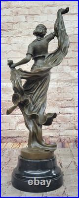 Figurine De Collection En Bronze Art Déco Femme Dansante Fait Main
