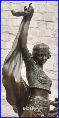 Figurine De Collection En Bronze Art Déco Femme Dansante Fait Main