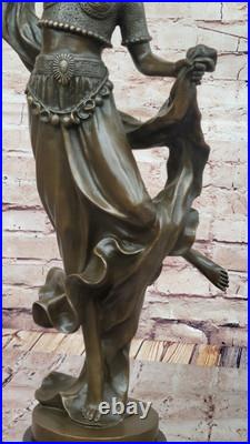 Figurine De Collection En Bronze Art Déco Femme Dansante Fait Main