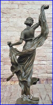 Figurine De Collection En Bronze Art Déco Femme Dansante Fait Main