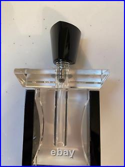 Flacon De Parfum Cristal Creation Balembois Style Art Deco Noir Et Transparent