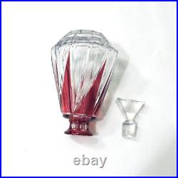 Flacon à parfum ART DECO en cristal doublé rouge SAINT LOUIS 13 cm Collection