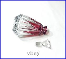 Flacon à parfum ART DECO en cristal doublé rouge SAINT LOUIS 13 cm Collection