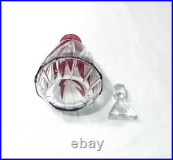 Flacon à parfum ART DECO en cristal doublé rouge SAINT LOUIS 13 cm Collection