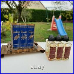 Flacon parfum très ancien miniature ensemble Cardinal vintage art deco