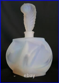 Flacon parfum verre opalescent ART DECO Sabino, Lalique, Etling, verlys 9 cm