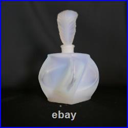 Flacon parfum verre opalescent ART DECO Sabino, Lalique, Etling, verlys 9 cm