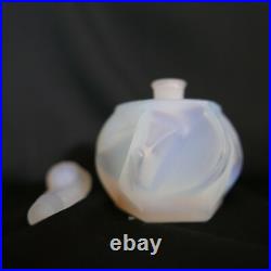 Flacon parfum verre opalescent ART DECO Sabino, Lalique, Etling, verlys 9 cm