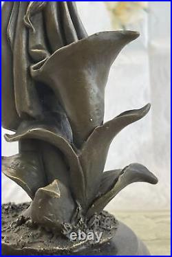 Fonte Fille Nymphe Fairy Fantaisie de Collection Bronze Marbre Statue Art Déco