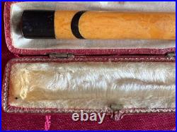 France Art Deco Cigarette holder Ambre Pur Original leather box RARE