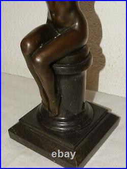 GENNARELLI ART DECO Statue en bronze Old Bronze statue collection