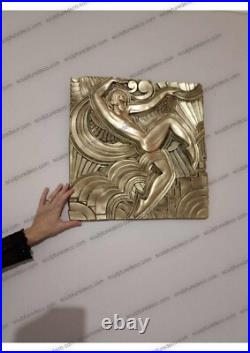 Grand Bas-relief Art Déco Folies Bergères Maurice Picaud 48x47cm Art