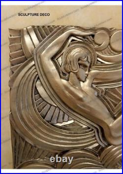 Grand Bas-relief Art Déco Folies Bergères Maurice Picaud 48x47cm Art