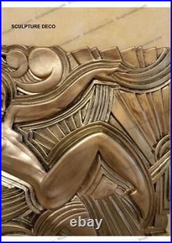 Grand Bas-relief Art Déco Folies Bergères Maurice Picaud 48x47cm Art
