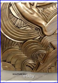 Grand Bas-relief Art Déco Folies Bergères Maurice Picaud 48x47cm Art