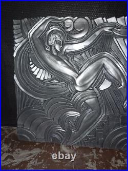 Grand Bas-relief Art déco Folies bergère argent d'après Maurice Picaud Grand Bas-relief Art déco Folies bergère argent d'après Maurice Picaud