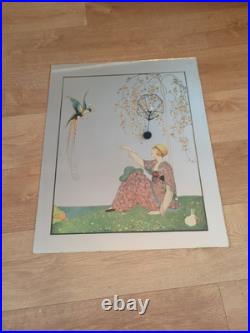 Grand miroir Art déco Vogue 1914 Spring Millinery Affiche illustration