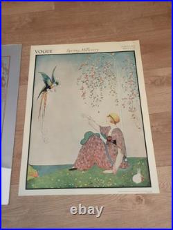 Grand miroir Art déco Vogue 1914 Spring Millinery Affiche illustration