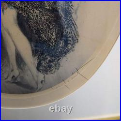 Gravure Louis Icart Spitz 1924 signée encadrée art déco rare objet de collection