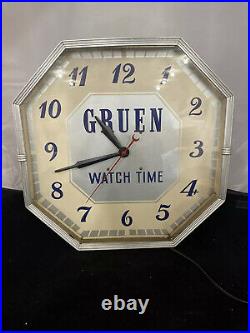 Gruen montres-Art Déco publicité Horloge électrique Watch Time-GC Modèle