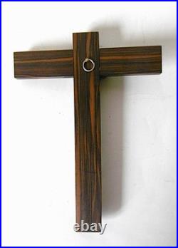 HARTMANN, ART DECO, CHRIST BRONZE VERT ANTIQUE, CROIX MACASSAR-SIGNE, circa 1935