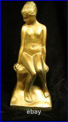 HUBLEY Art Deco Nude fonte butoir pour portes Numéro de modèle 322 LOT#235