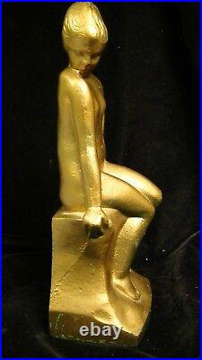 HUBLEY Art Deco Nude fonte butoir pour portes Numéro de modèle 322 LOT#235