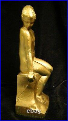 HUBLEY Art Deco Nude fonte butoir pour portes Numéro de modèle 322 LOT#235