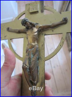 Important Et Ancien Christ En Bronze Epoque Art Deco D Eglise Dans Son Jus Etat
