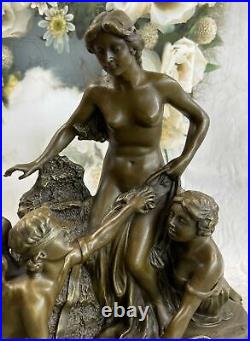 Impressionnant Art Déco Nu Femmes Filles Par Clodion, de Collection Figurines