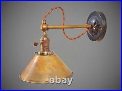 Industrial Lighting-Vintage en Laiton Murale Appliques Steampunk Lampe-Art Deco Light