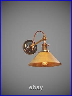 Industrial Lighting-Vintage en Laiton Murale Appliques Steampunk Lampe-Art Deco Light