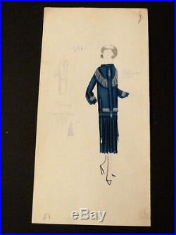 JEANNE PAQUIN 16 DESSINS ORIGINAUX COULEURS HAUTE COUTURE 1920's MODE ART DECO