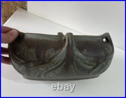Jardiniere Vase en céramique grès signé DENBAC 1900 Art Nouveau Collection DECO