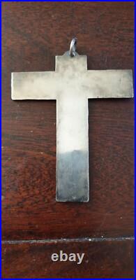 Jean Despres Art Deco Crucifix D Epoque Metal Argente Martele