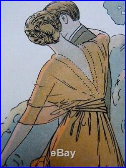 L'heure charmante A. E. Marty parfum de Rigaud rare planche publicitaire 1913