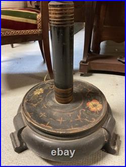 Lampadaire Laque Japonais Japon Art Deco Nouveau XIXeme Napoléon III Lampe