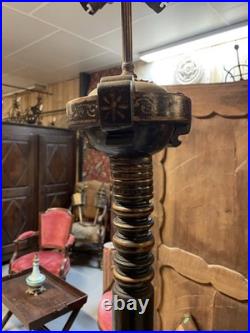 Lampadaire Laque Japonais Japon Art Deco Nouveau XIXeme Napoléon III Lampe