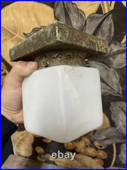 Lampe Art Deco Design Moderniste Vintage Lustre Applique Verre