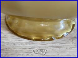 Lampe De Table Art Déco En Verre Avec Taille Facettée 2 Flammes Vers 1930