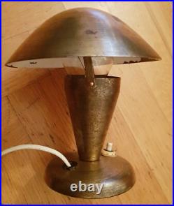 Lampe De Table Bauhaus Art Déco Années 1930 Couleur Or Fonctionne