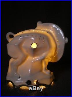Lampe veilleuse art deco statue bouledogue français antique perfume lamp figural