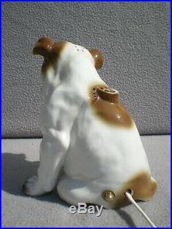 Lampe veilleuse brule parfum ROSENTHAL art deco bulldog anglais statue sculpture