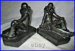 Livre Sculpture Ancienne Art Deco Ronson Amw USA Jester Clown Homme Sculpture