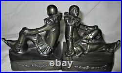 Livre Sculpture Ancienne Art Deco Ronson Amw USA Jester Clown Homme Sculpture