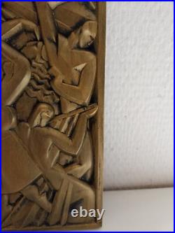 Lot 2 Bas-relief Art déco'L'orchestre et la dansed'après les frères Martel Lot 2 Bas-relief Art déco'L'orchestre et la dansed'après les frères Martel