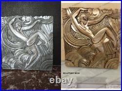 Lot 2 Grands Bas-relief Art déco Folies bergère d'après Maurice Picaud