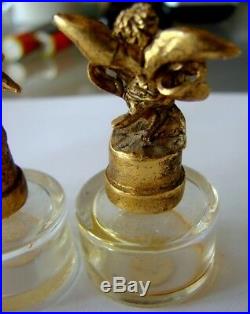 Lot 3 Flacon De Parfum Angelot Bronze Art Deco Made In France Vintage